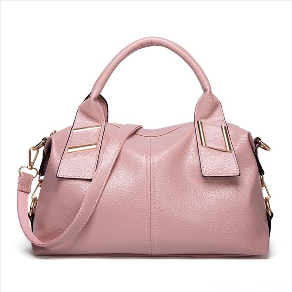 

guangzhou women's 2020 lychee pattern boston stylish versatile mommy with litchi pattern 2020 big bag simple single shoulder portable b