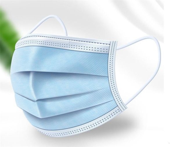 

маски для лица 3 маски синих слоев нетканого рта пыль л earloops респираторы безопасности в наличии и масках