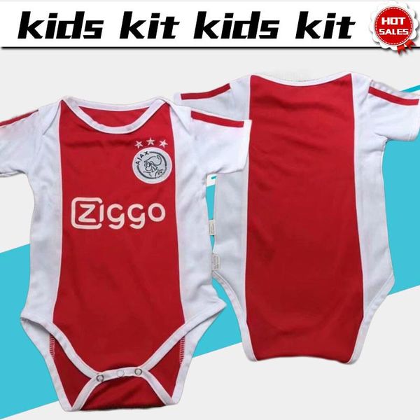 

2019 baby kit ajax home soccer jerseys 19/20 infant suit #4 de ligt #22 ziyech ajax home baby soccer shirts customized football uniforms, Black