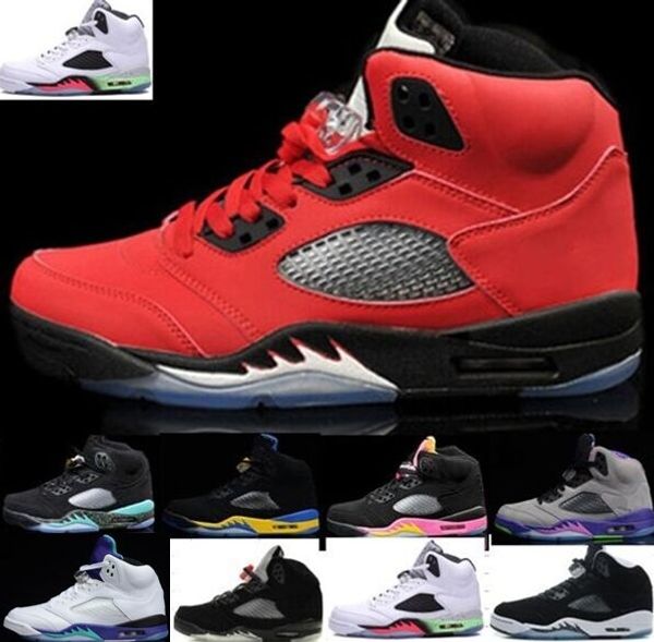 

5s red suede white cement basketball shoes oreo 5 men women black metallic reflect black grape oreo sneakers shoes 1123467