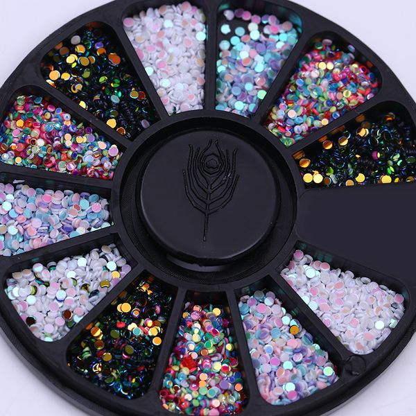 

mixed color chameleon stone nail rhinestone small irregular beads manicure 3d nail art decoration in wheel accessories, Silver;gold