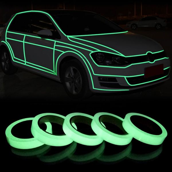 

3m green luminous tape military removable waterproof glow in the dark self-adhesive warning security tape sticker home decoration