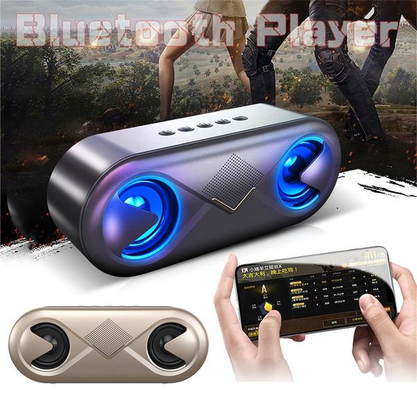 

new s6 wireless portable bluetooth speaker led subwoofer 4d hifi stereo bass loudspeaker deskpc sound box usb mp3 music column