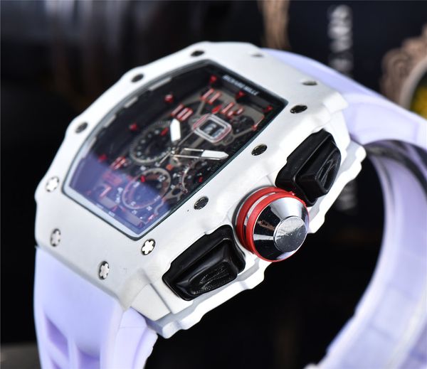 

luxury skeleton skull sport watches diamond all dial work quartz watches fashion dial inlaid drill mens quartz richard watches ing