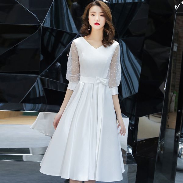 

white slim dress chinese oriental v-neck wedding women short cheongsam evening dress elegant princess dresses modern qipao, Red