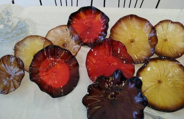 

murano flower plate arts lamps living room antique style hanging plates art for wall decor