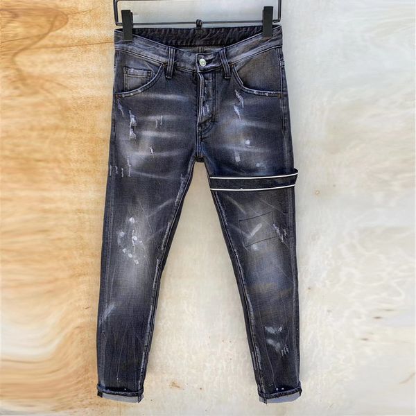 

19ss mens luxury designer denim jeans icon black ripped pants pour hommes biker motorcycle rock revival italy brand men s#896, Blue