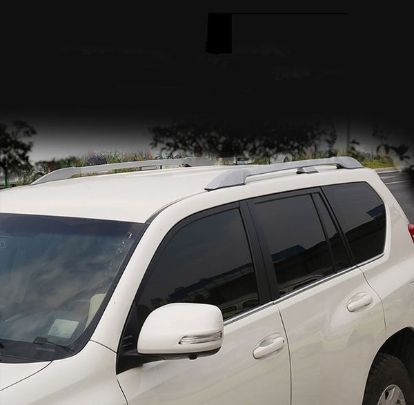 

2pcs car roof cargo luggage rack for toyota land cruiser prado j150 2010-2019 car roof rails rack cross bar aluminum alloy