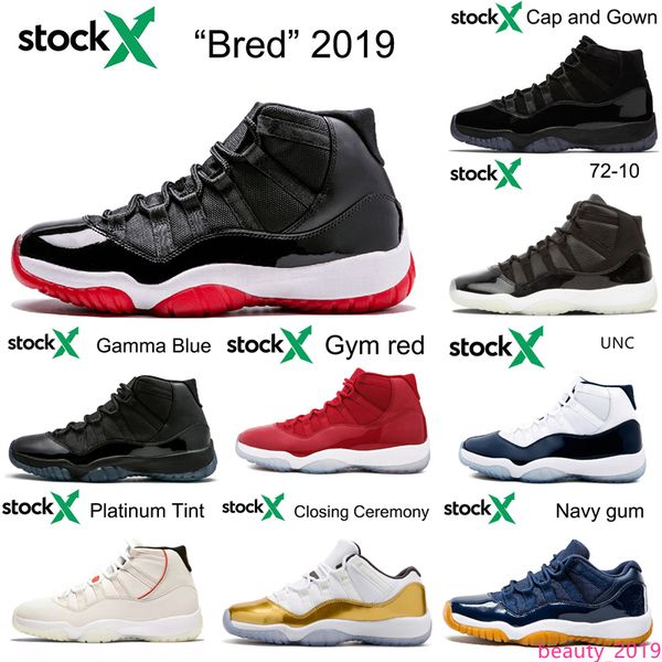 

2019 bred men basketball shoes 11 concord 45 space jam gym red 11s midnight navy women mens designer sneakers trainers