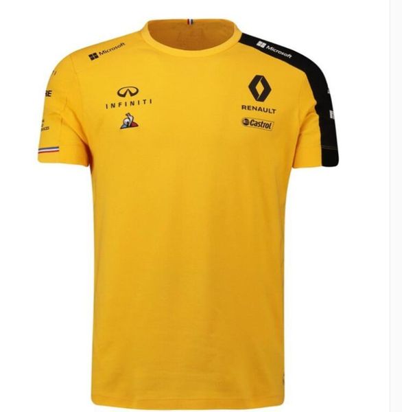 

f1 renault renault 2019 ricardo rider t-shirt short sleeve racing suit infiniti quick-drying short-sleeved quick-drying top, Gray;blue
