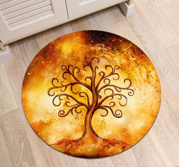 

tree of life printing home living room decoration round carpet bedroom chair non-slip floor mat children's room carpets