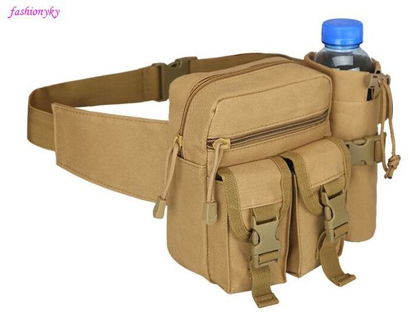 

water bottle waist bag multi-functional outdoor sports kit men and women camouflage travel bag riding satchel