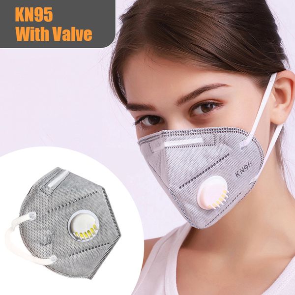 

2/1 Units 5-layer mask with KN95 breathing valve anti-coronary anti-cold anti-particle mask PM2.5 mask