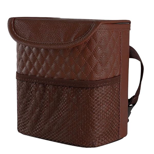 

double layer space saving with lid waterproof home interior garbage holder organizer car hanging trash can storage keep clean