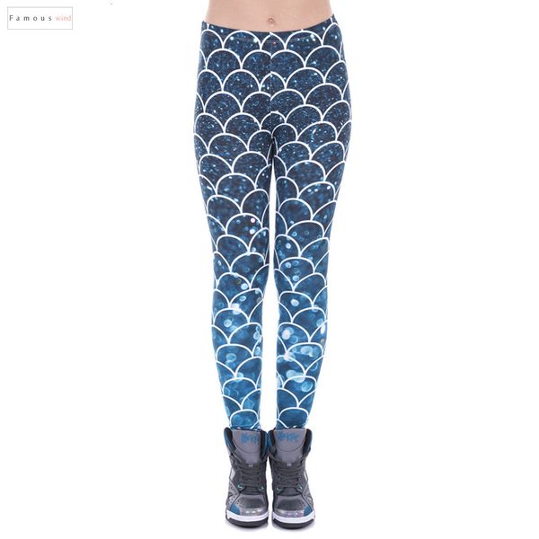 

женщины legging мода русалка блестками printed sexy сельма fit legins высокая талия упругие женщины брюки 100% brand new, Black