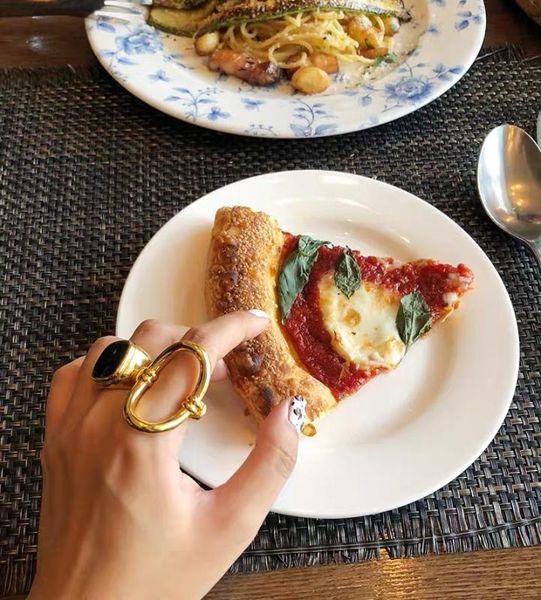 

gold color metal lapis lazuli rings for women simple geometric hollow rings stackable statement ring gift for her, Golden;silver