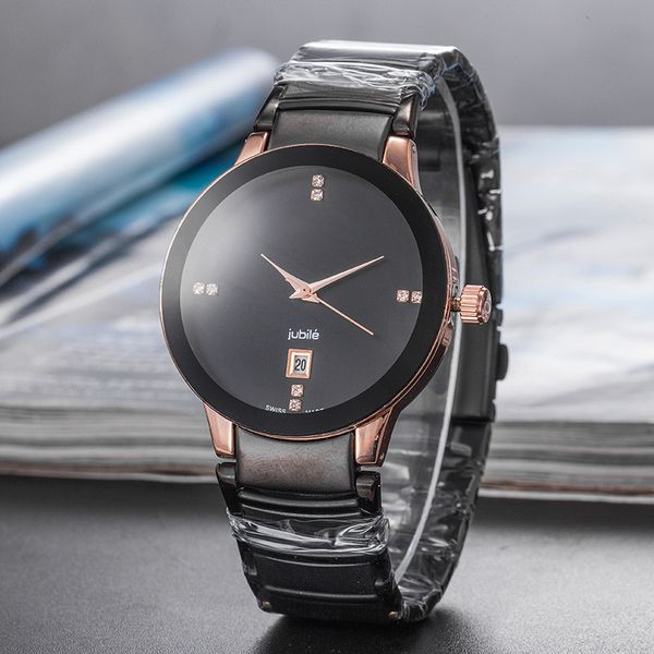 

mens wristwatches luxury rd brand black blue gold stainless steel man watches ultra thin waterproof calendar original men's watch, Slivery;brown