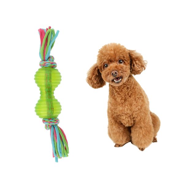 

practical rubber + cotton bite plaything pet teeth training accessories chewing toys