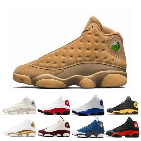 

Cheap New 13 13s Men Women Basketball Shoes Bred Black Brown Blue White hologram flints Grey Red Sports Sneakers Size7-13