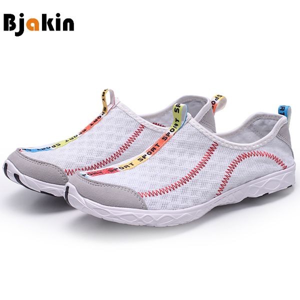 

bjakin summer man woman aqua shoes lightweight mesh beach sneakers river seaside upstream shoes 35-45 size buty do wody