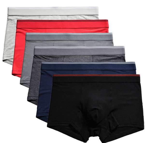 

boxers men underwear modal mens boxer shorts solid homme pull panties male underpants gray white black gray, Black;white