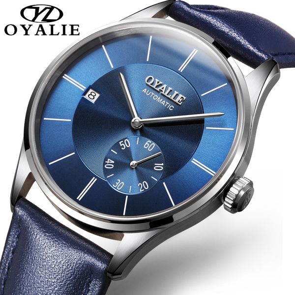 

2020 new watch men fashion sport quartz clock mens watches brand luxury leather business waterproof watch relogio masculino, Slivery;brown