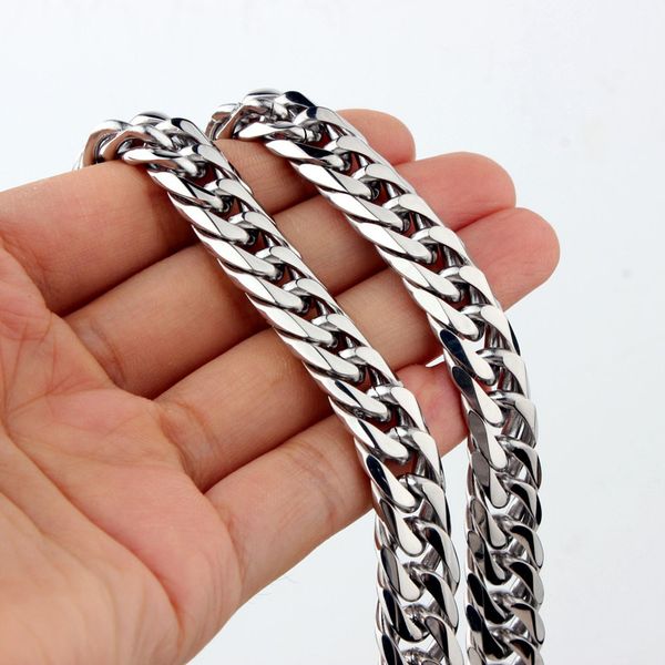 

men women necklaces 6 sides grinding high polished boys hip hop figaro chains fashion accessories 316l stainless steel jewelry 60cm*8mm, Silver