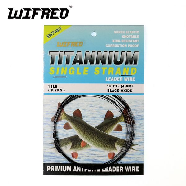 

15ft/4.6m no kink titanium leader line saltwater pike fishing leaders / trace tying wiggle tail link wire