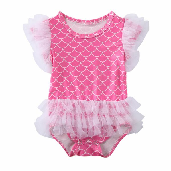 

toddler baby girl ruffle swimwear mermaid swimsuit one-piece bikini beachwear, Blue