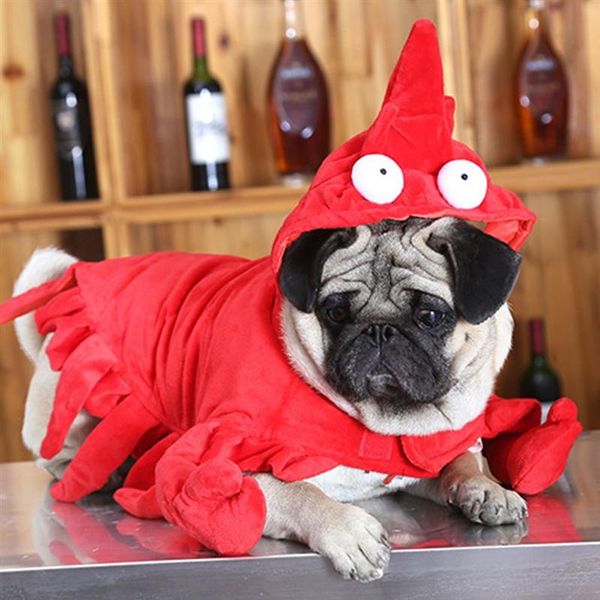 

1pc amusing pet clothes for dog clothes pet clothing lobster molding cat dog cosplay with hoodie casual costume