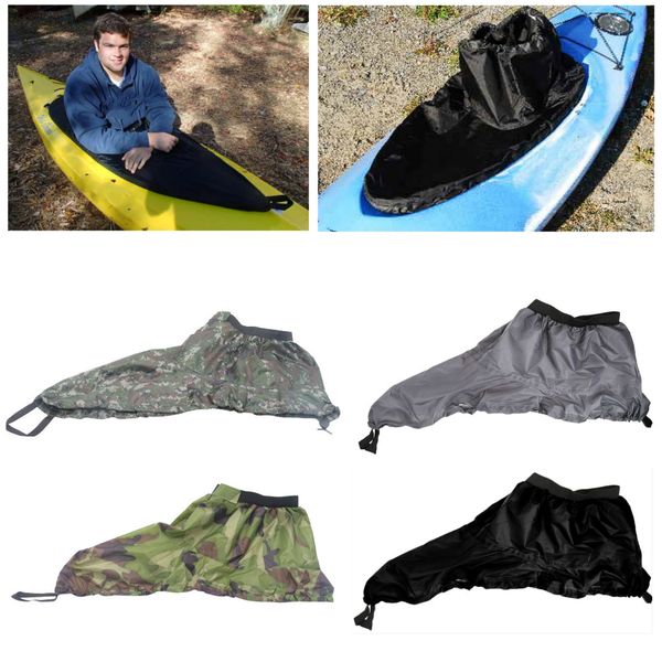 

portable full kayak spray skirt deck sprayskirt cover black rowing boats accessories