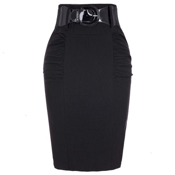

women skirts pencil skirt party pencil skirts womens business office skirt sashes elastic bodycon slim fitting ladies skirts, Black