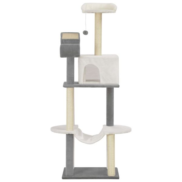 

cat scraper with gray and white sisal posts 155 cm other bird supplies