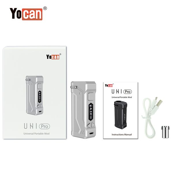 

Аутентичные Yocan UNI PRO Box Mod 650mAh предварительно разогреть VV переменное напряжение OLED дисплей батареи для 510 Толстой масляной камеры