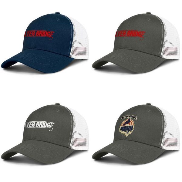 

alter bridge for men and women adjustable trucker meshcap custom cool custom classic baseballhats rock band red logo white skull with, Blue;gray