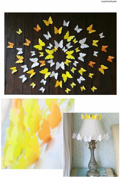 

butterflies 12pcs wall 3d diy pvc sticker magnet butterfly on the wall home decor new arrival fridage stickers decoration