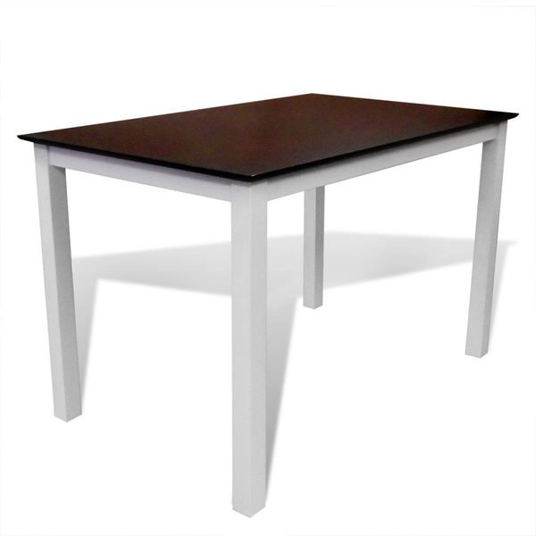 

dining table solid wood, 110 cm, brown / white dining room furniture