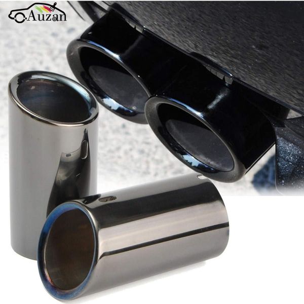 

pair car tail exhaust tip pipes titanium black for e90 e92 325 328i 3 series 2006 - 2010 stainless steel