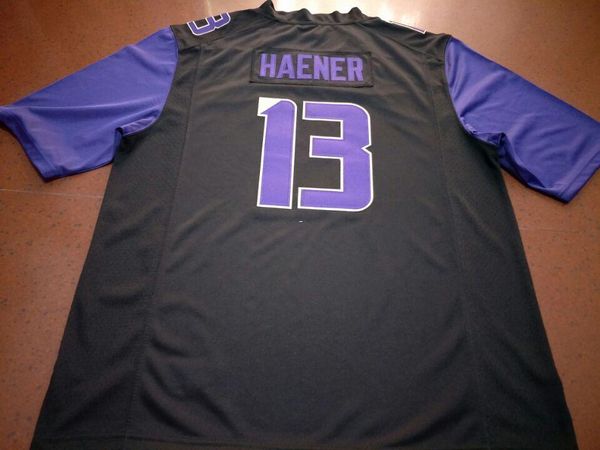 

men washingto huskies jake haener #13 real full embroidery college jersey size s-4xl or custom any name or number jersey, Black;red