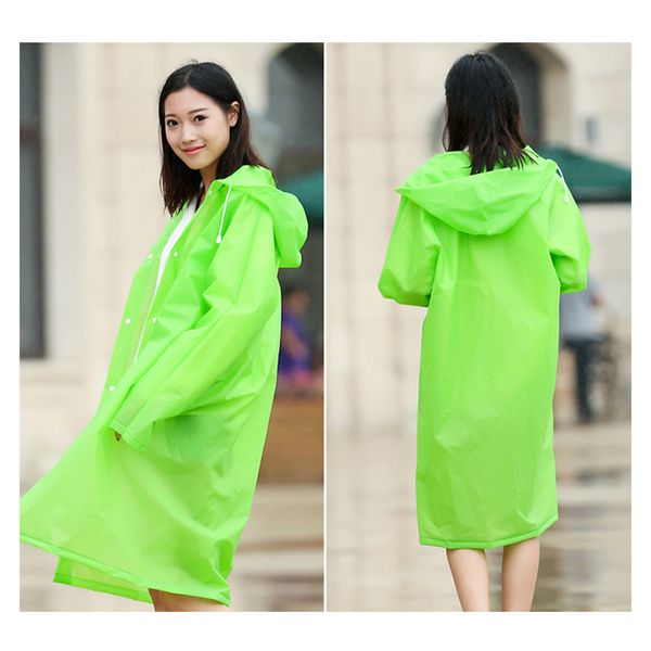 

long outdoor travel waterproof rain coat women eva translucent raincoat men hooded hiking capa de chuva infantil rain gear yy386, Red;brown