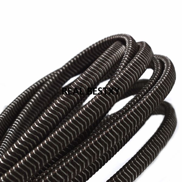 

2m/lot approx 11*6mm brown nylon braid rope with steel wire jewelry findings accessories fashion jewelry making materials diy, Blue;slivery