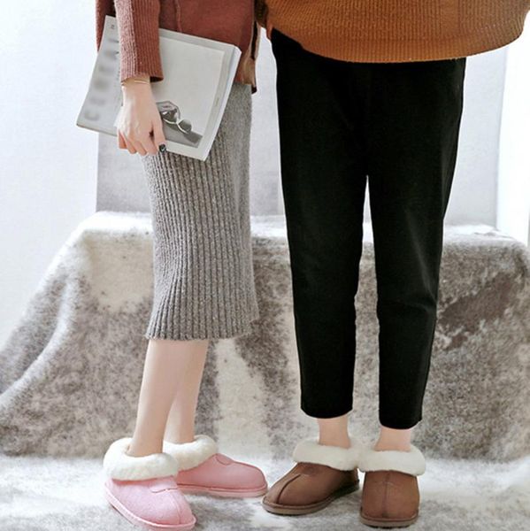 

2020 woman mens couples slipper warm slip on comfortable floor home slippers chaussures femme indoor shoes moda feminina#d18, Black