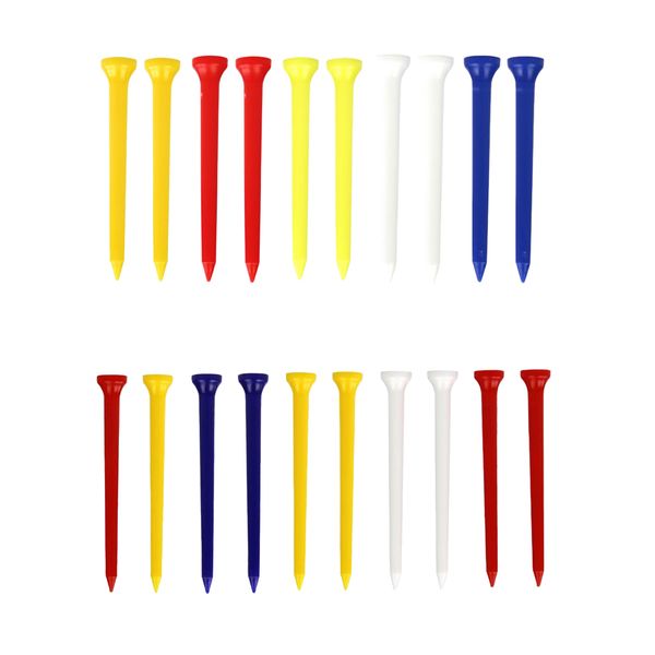 

20pcs premium plastic golf tees crown claw tee replacement assorted