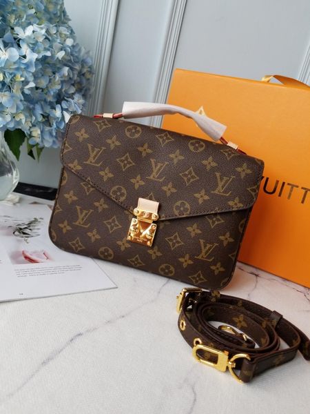 

Brand1 13 loui 13 vuitton pochette meti me enger bag women leather handbag 19 houlder bag m40780 tote atchel clutch pur e, Black;brown