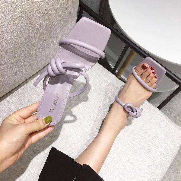 

slippers casual shoes woman 2020 rubber flip flops cross-tied thin heels slipers women hawaiian flat new soft leisure, Black