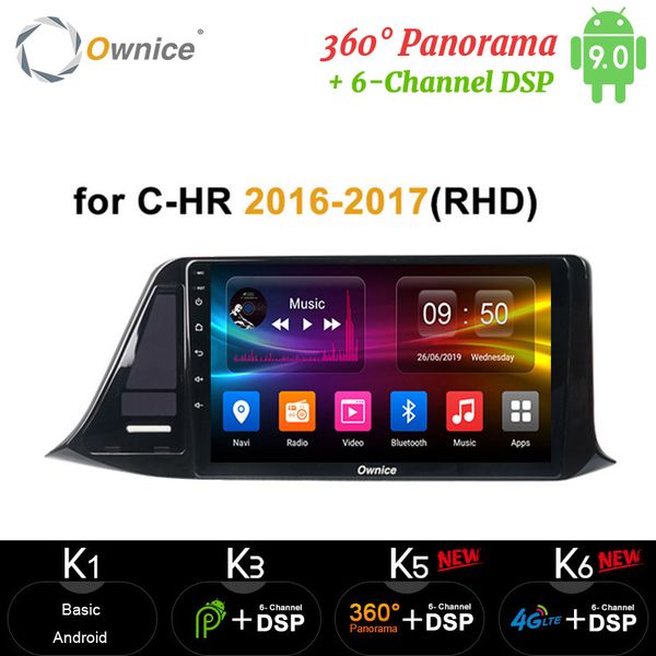 

ownice car dvd 4g 64g car android 9.0 радио аудио gps плеер navi стерео мультимедиа 4g lte для c-hr c hr chr 2016 2017