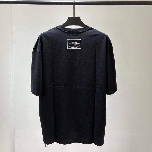 

20ss box letter printed drop shoulder tee men women fashion solid t-shirt high street summer simple short sleeve breathable tee hfymtx892, White;black