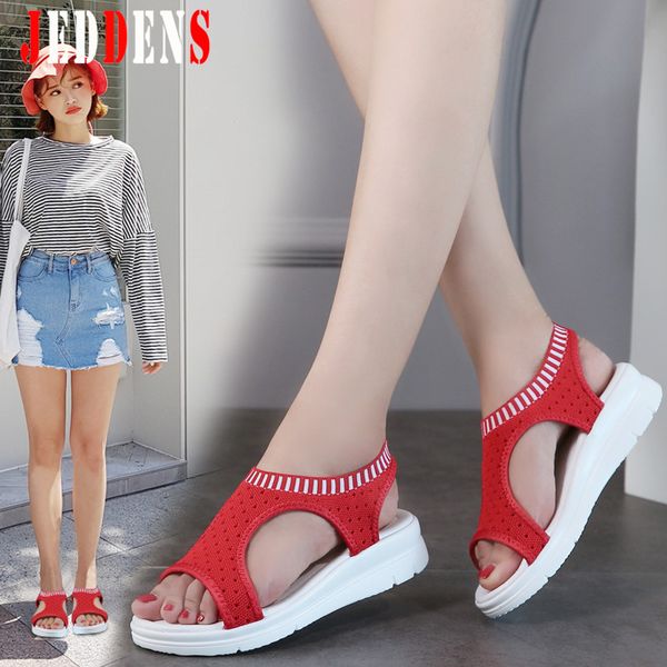 

slip on sandals woman plus size casual summer comfort shoes women's peep-toe beach slippers platform sandals women shoe a5, Black