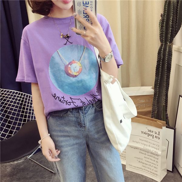 

4xl tshirt women harajuku shirt letter print kawaii cotton plus size 2019 korean short sleeve t shirts for women dropship, White