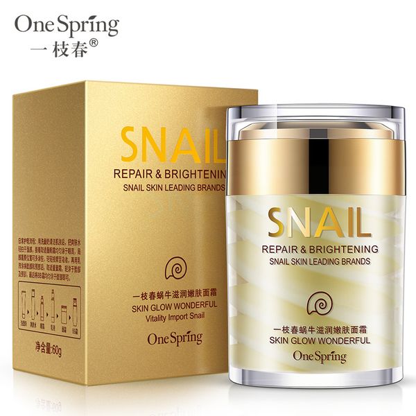 

One Spring High Quality Snail Facial Cream Deep Hydrating Face Cream Moisturizer Nourishing Repair Acne Treatment Anti Wrinkle